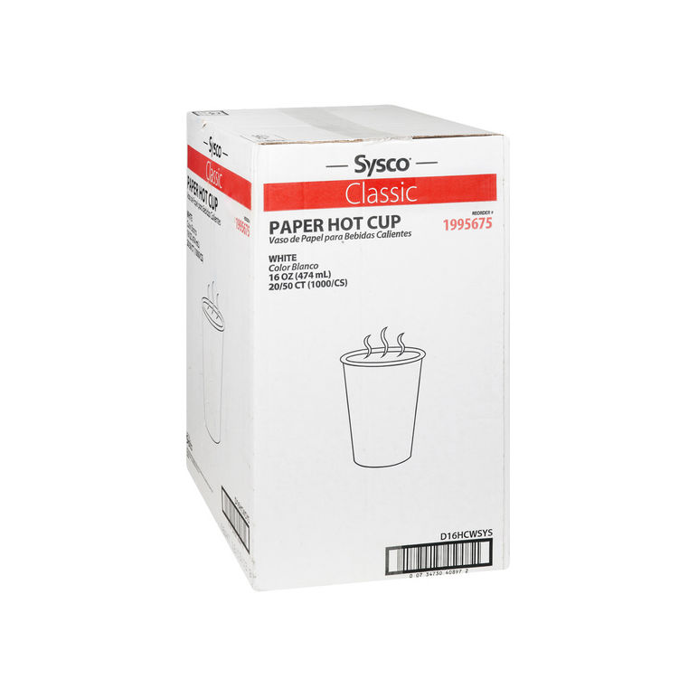 Cup Paper Hot White 16 Ounce