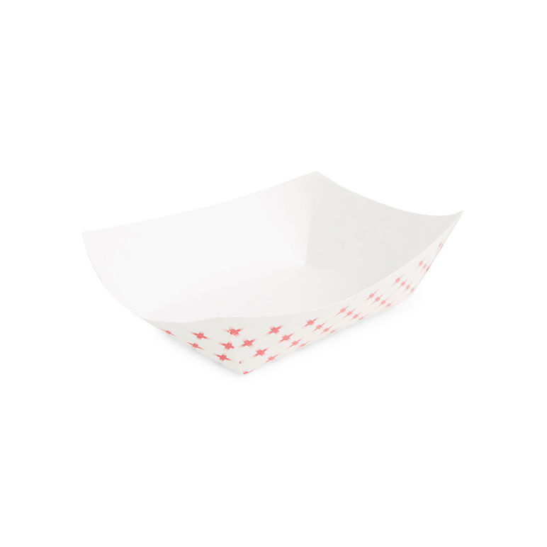 Tray Food Paper Red Plaid 2 Pound