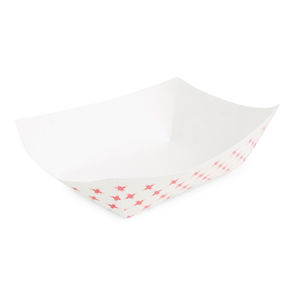 Tray Food Paper Red Plaid 2 Pound