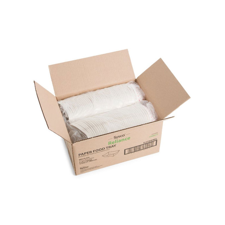 Tray Food Paper Red Plaid 3 Pound