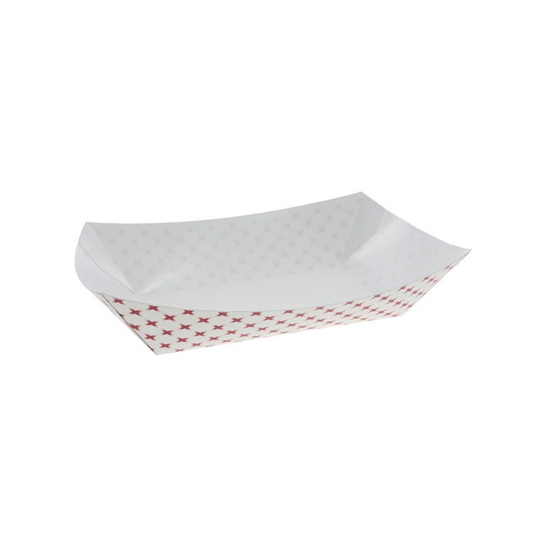 Tray Food Paper Red Plaid 5 Pound