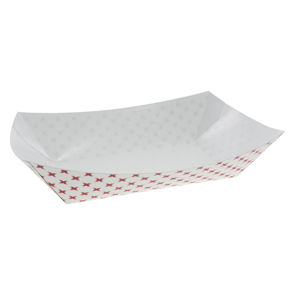 Tray Food Paper Red Plaid 5 Pound