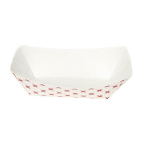 Tray Food Paper Red Plaid 8 Ounce