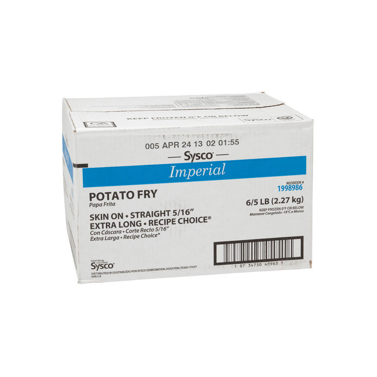 Potato Fry Skin-on 5/16" Extra Long Recipe Cho
