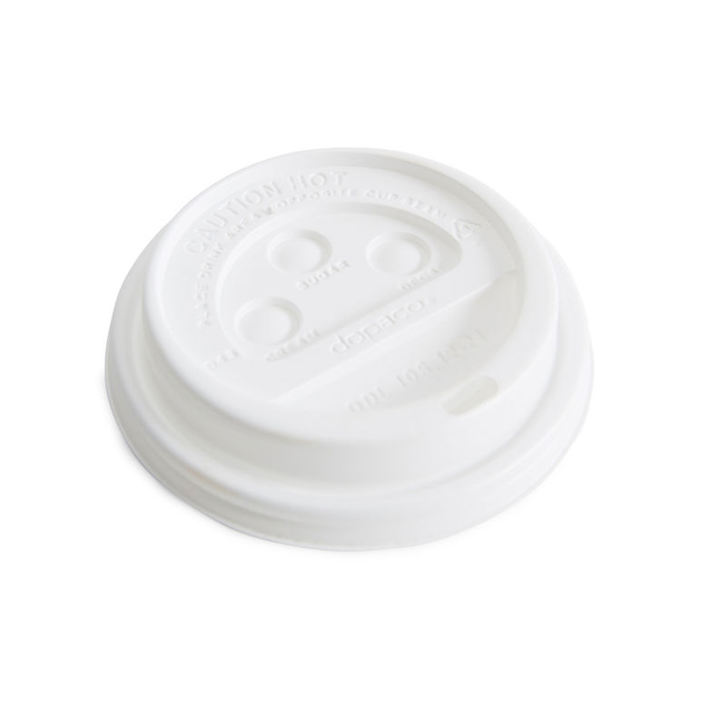 Lid Plastic White Dome For 10-24 Ounce