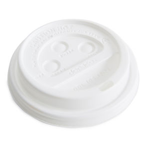 Lid Plastic White Dome For 10-24 Ounce