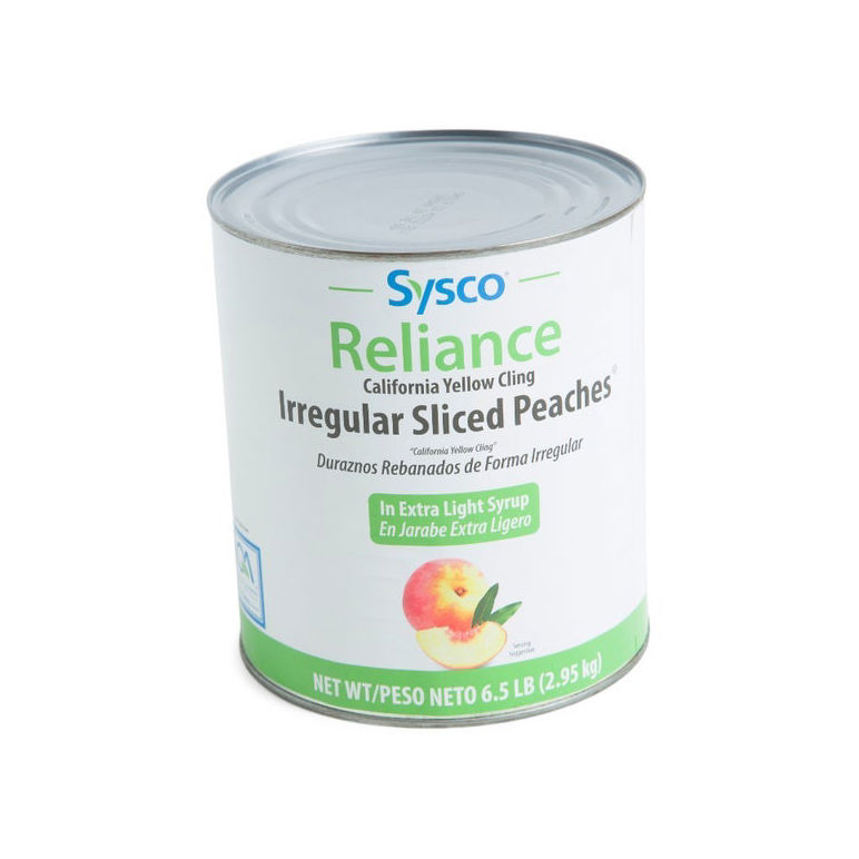 Peach Sliced Irregular In Extra In Light Syrup