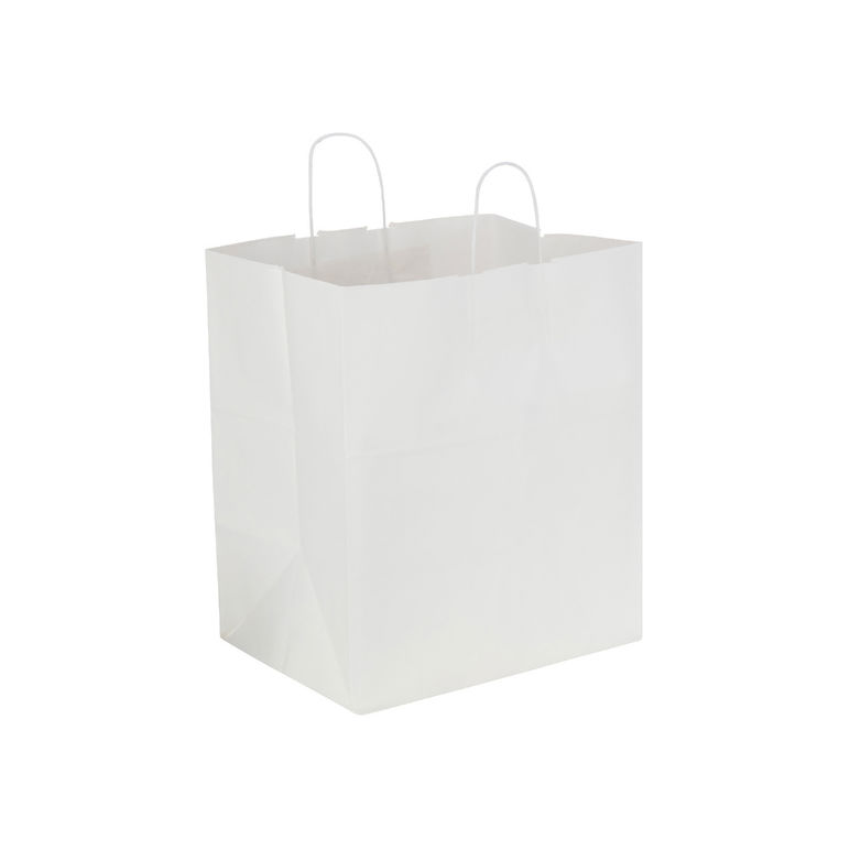 Bag Paper White Shopper 14x10x15