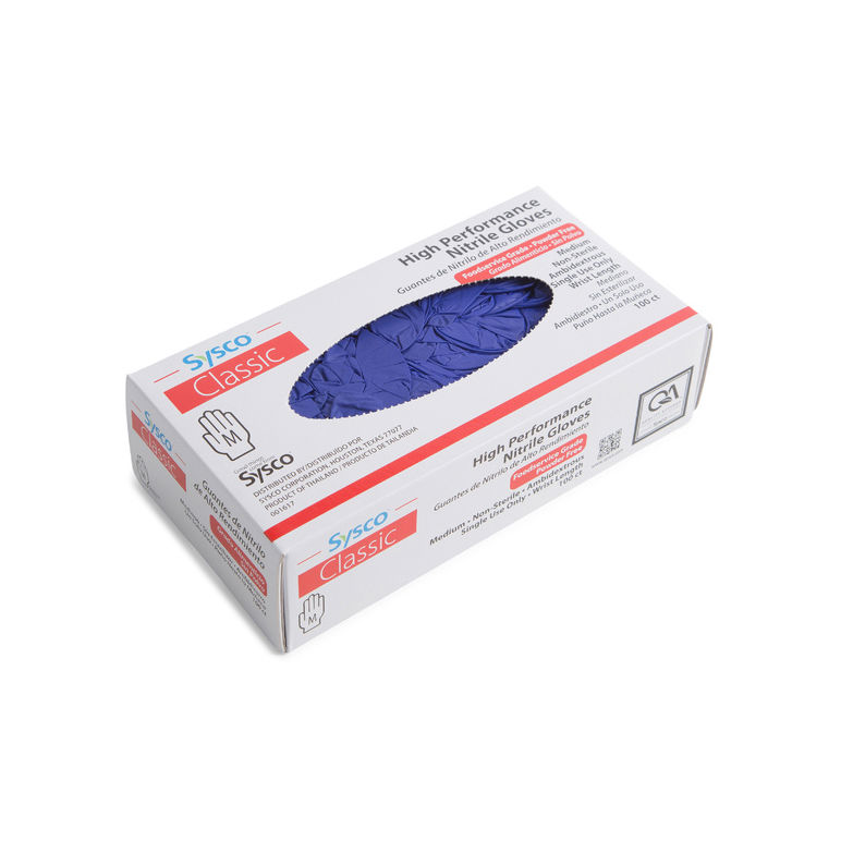 Glove Nitrile Foodservice Powder Free Blue Medium