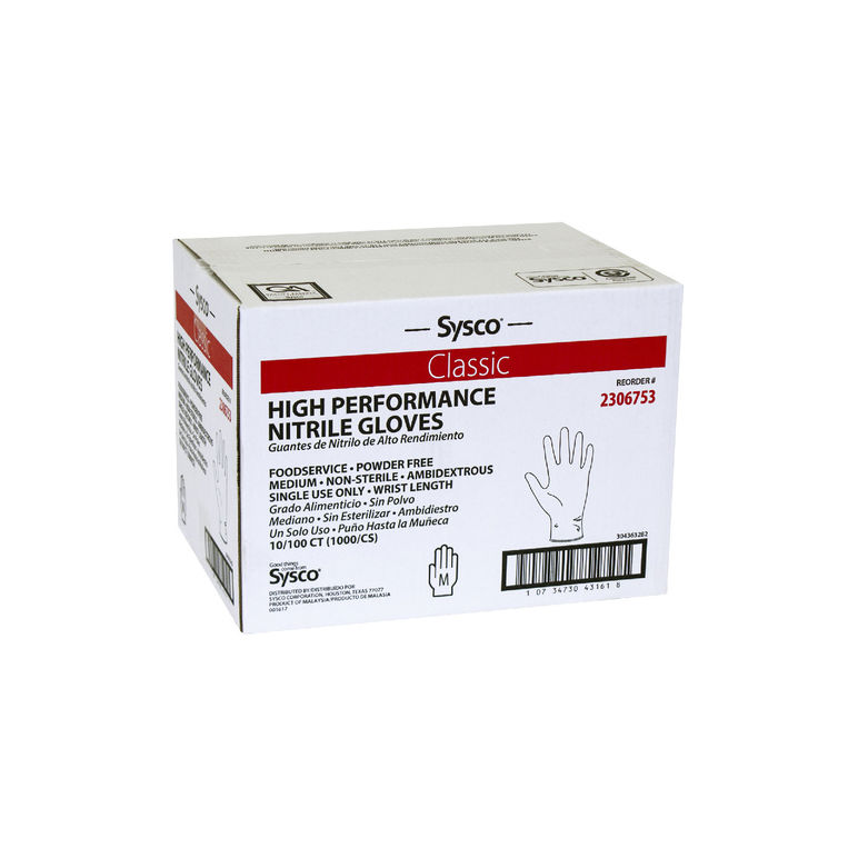 Glove Nitrile Foodservice Powder Free Blue Medium