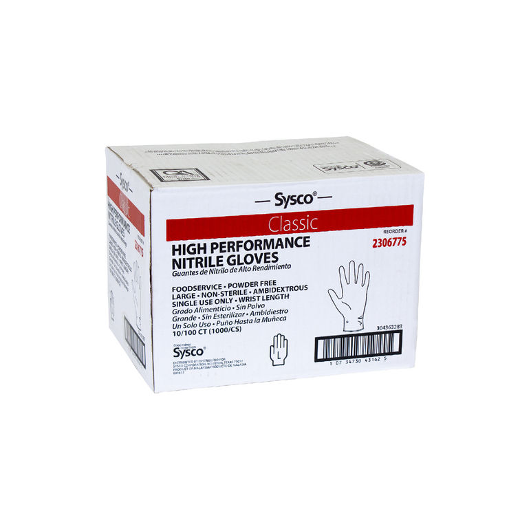 Glove Nitrile Foodservice Powder Free Blue Large