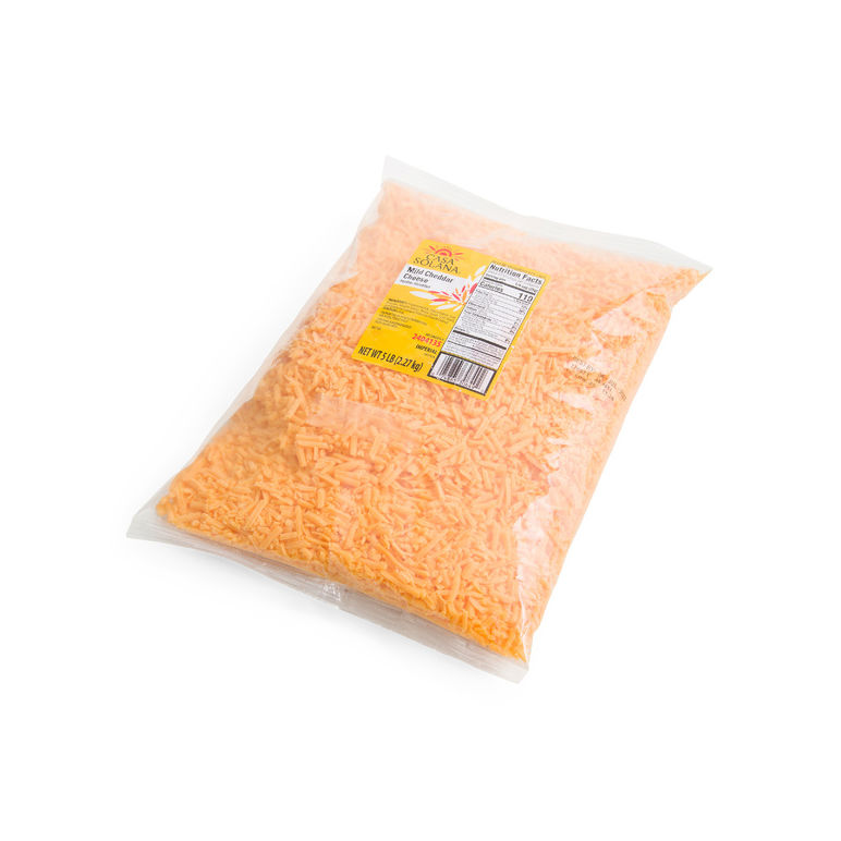Cheese Cheddar Mild Feather Shredded Yellow