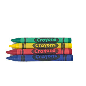 Crayon Assorted Bulk 4 Clear Red, Blue, Green,