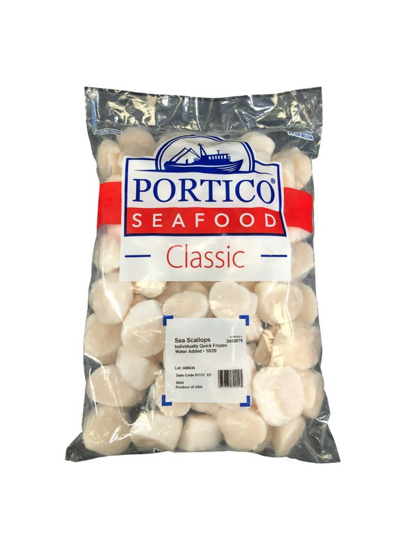 Scallops Sea Water Added 10-20 Per # Natural