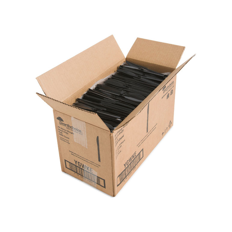 Knife Plastic Polypropylene Black Heavy Full Length