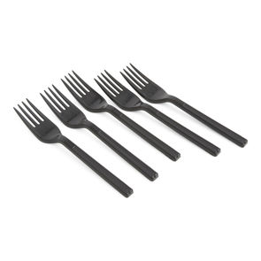 Fork Plastic Polypropylene Heavy Black Full Le