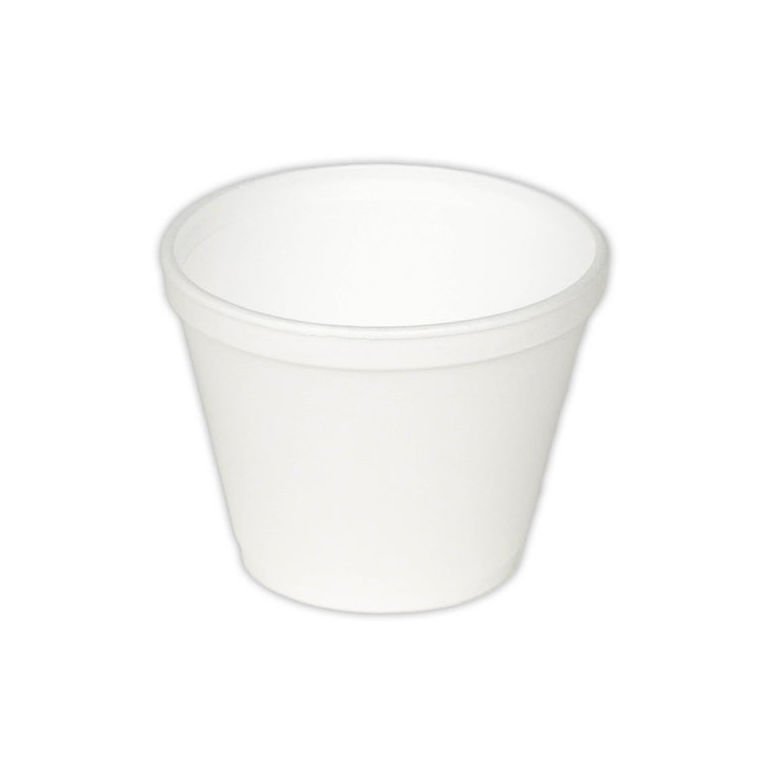 Container Foam Round 12 Ounce Squat White