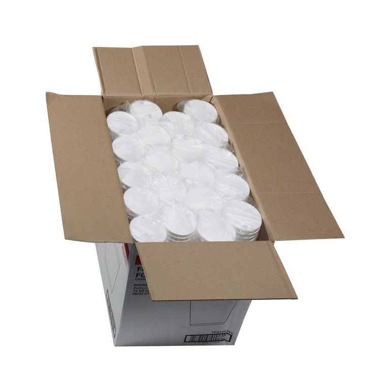 Container Foam Round 16 Ounce Squat White