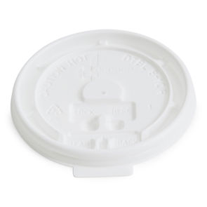 Lid Plastic White Tearback 8-10 Ounce
