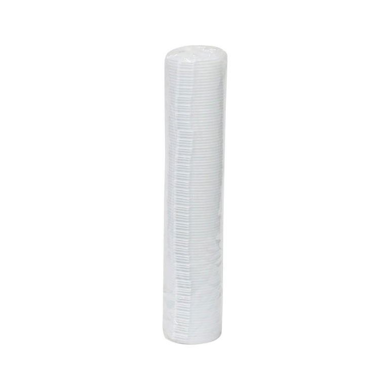 Lid Plastic White Tearback 8-10 Ounce