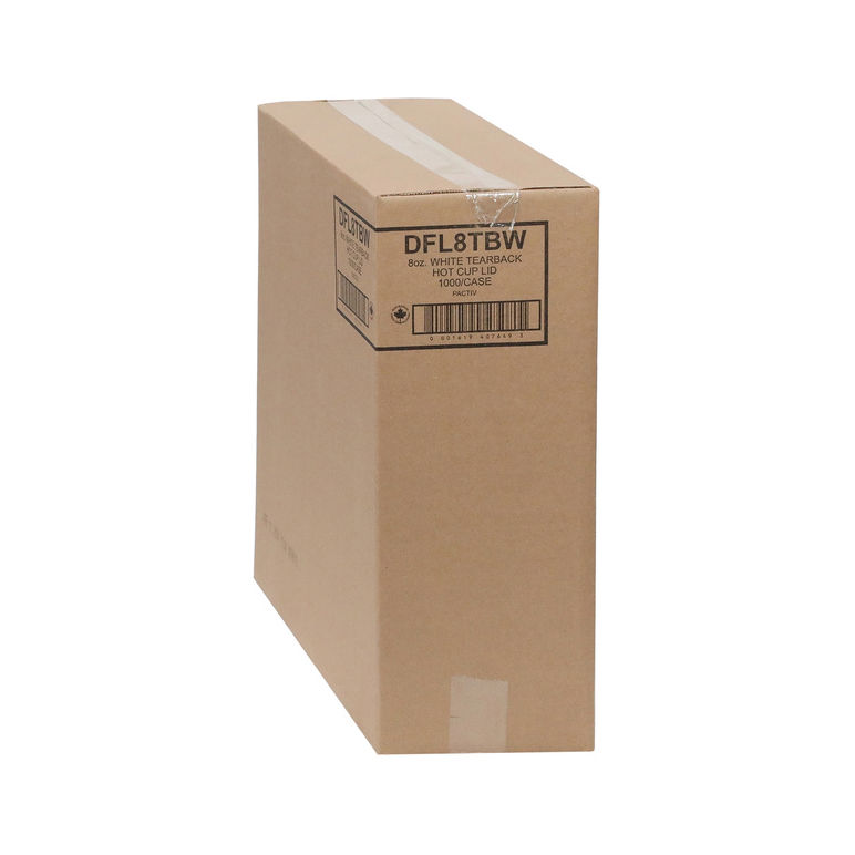 Lid Plastic White Tearback 8-10 Ounce