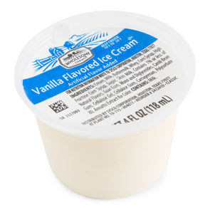 Ice Cream Vanilla Cup 4 Ounces