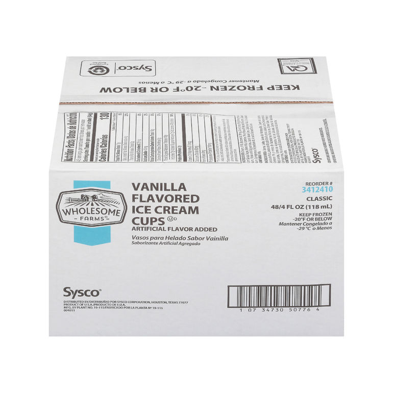 Ice Cream Vanilla Cup 4 Ounces