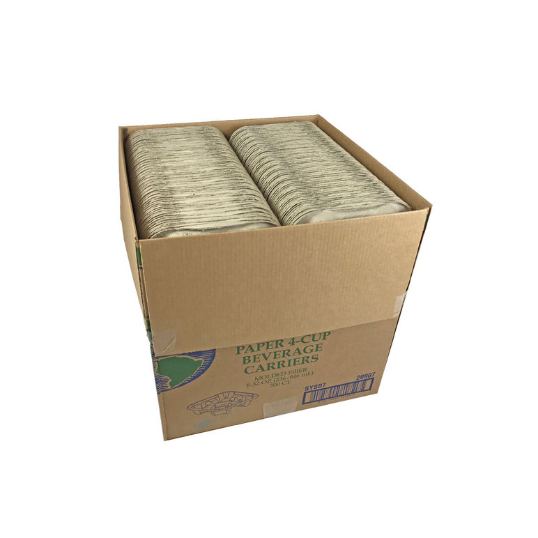 Tray Paper Pulp Carry Out 4 Cup
