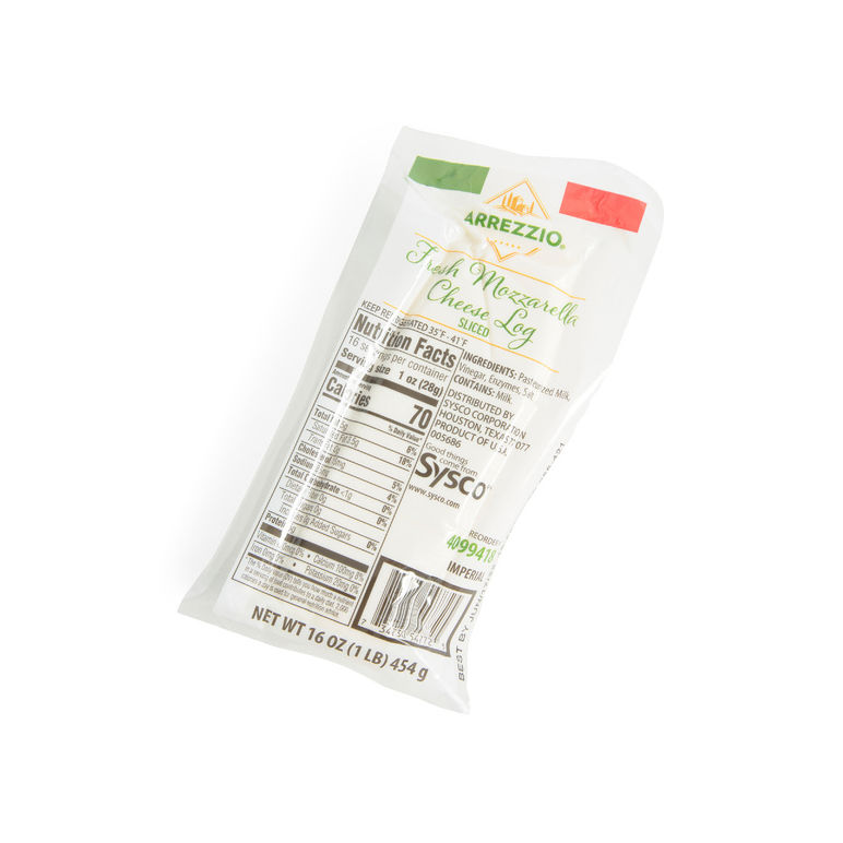 Cheese Mozzarella Fresh Log Sliced Cryovac