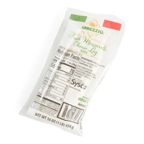 Cheese Mozzarella Fresh Log Sliced Cryovac