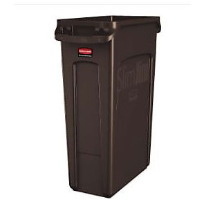 Container Trash Slim Brown