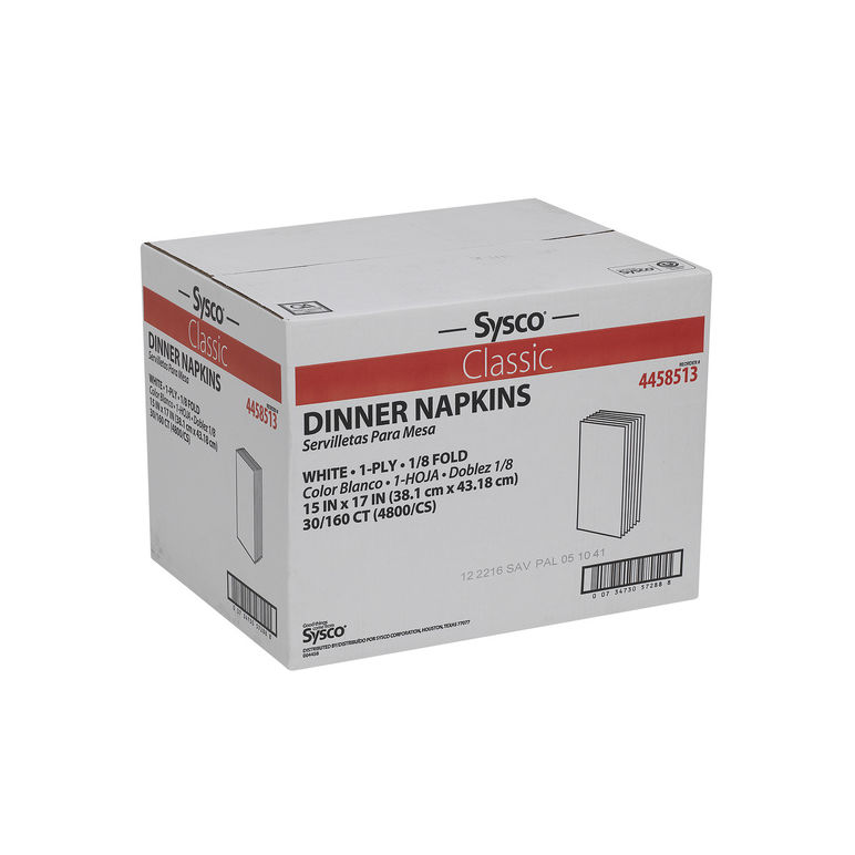 Napkin Dinner 15 Inches X 17 Inches 1/8 Fold W