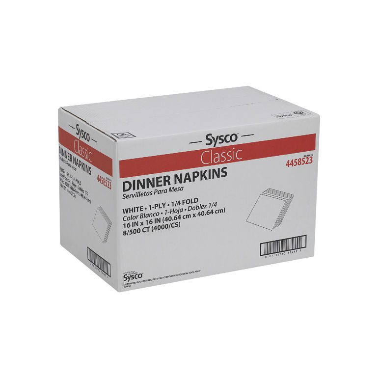 Napkin Dinner 16 Inch X 16 Inch 1 Ply 1/4 Fold