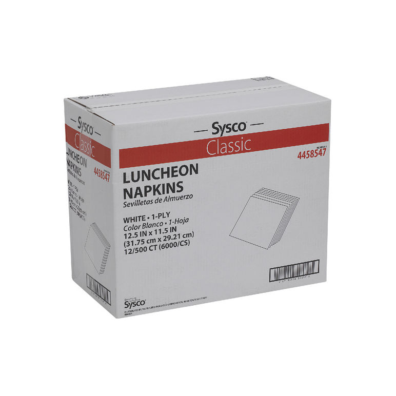 Napkin Luncheon 1 Ply 1/4 White