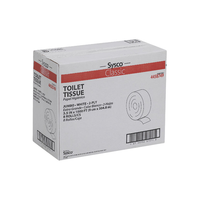 White 2-Ply Jumbo Toilet Tissue