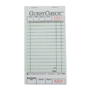 Guest Check Board 1 Part Green