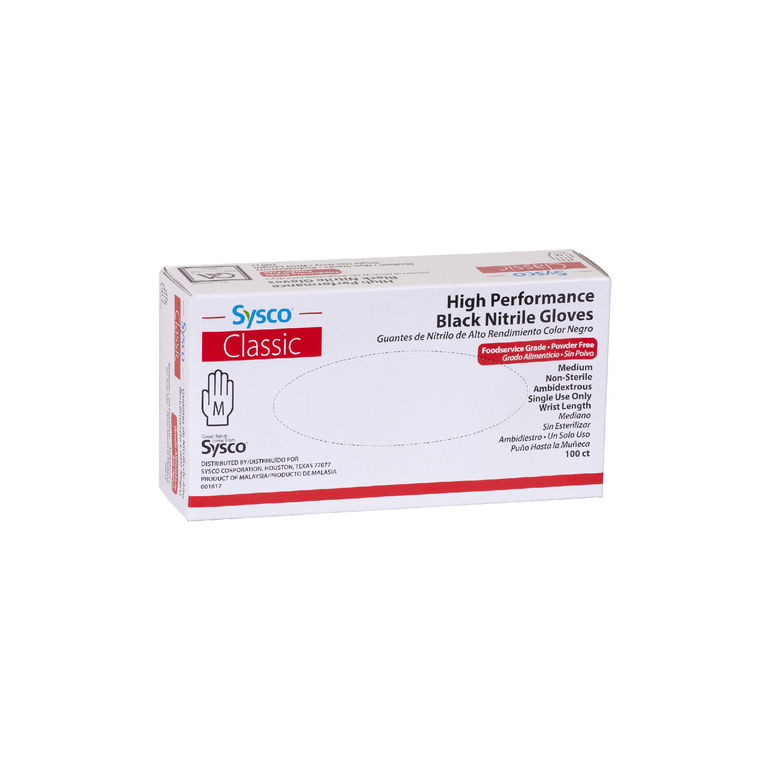 Glove Nitrile Foodservice Powder Free Black Medium