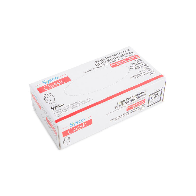 Glove Nitrile Foodservice Powder Free Black Large