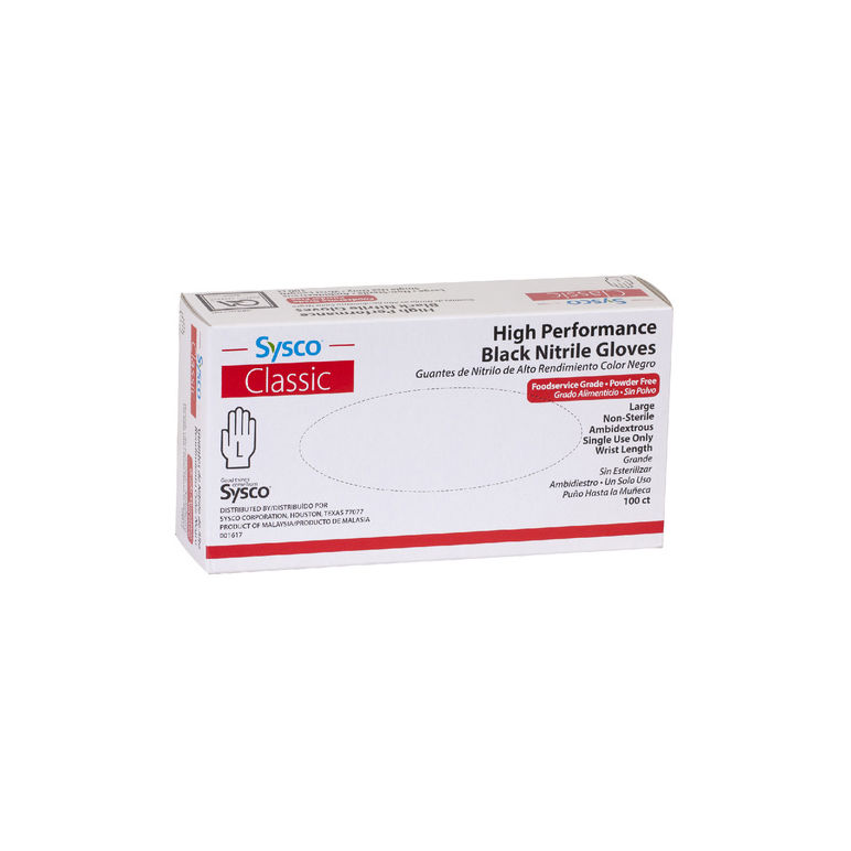 Glove Nitrile Foodservice Powder Free Black Large