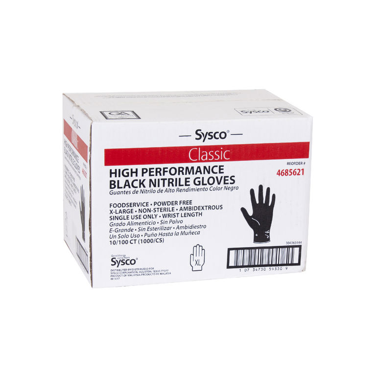 Glove Nitrile Foodservice Powder Free Black XL