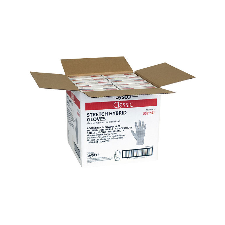 Glove Polypropylene Hybrid Stretch Clear Medium