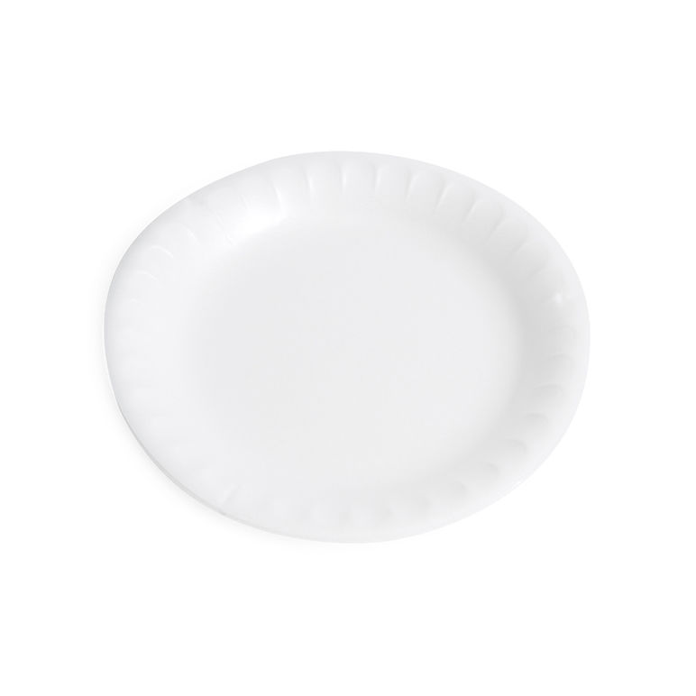 Plate Foam Unlaminated White 9 Inch