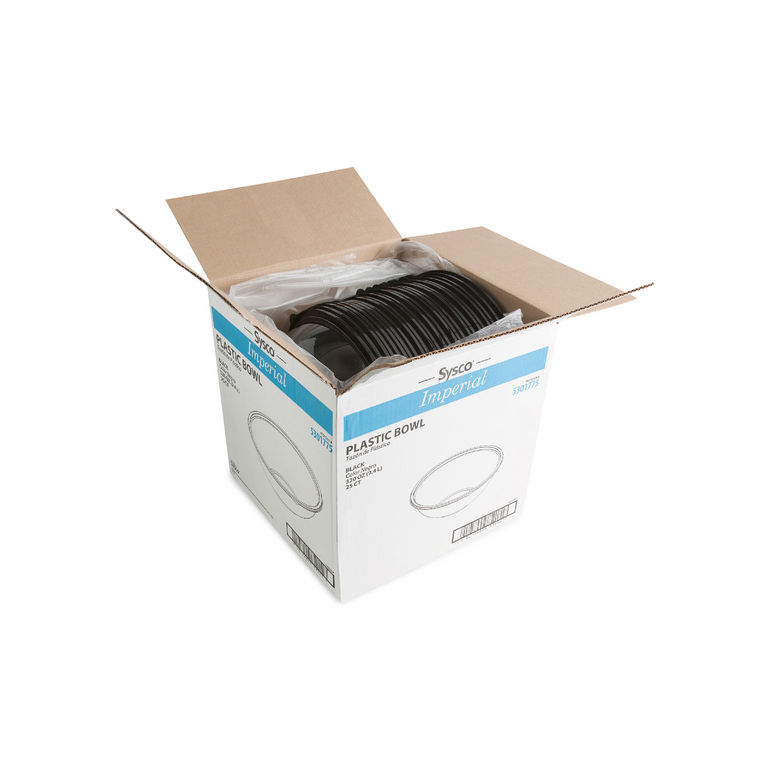 Bowl Pet Plastic Black 320 Ounce