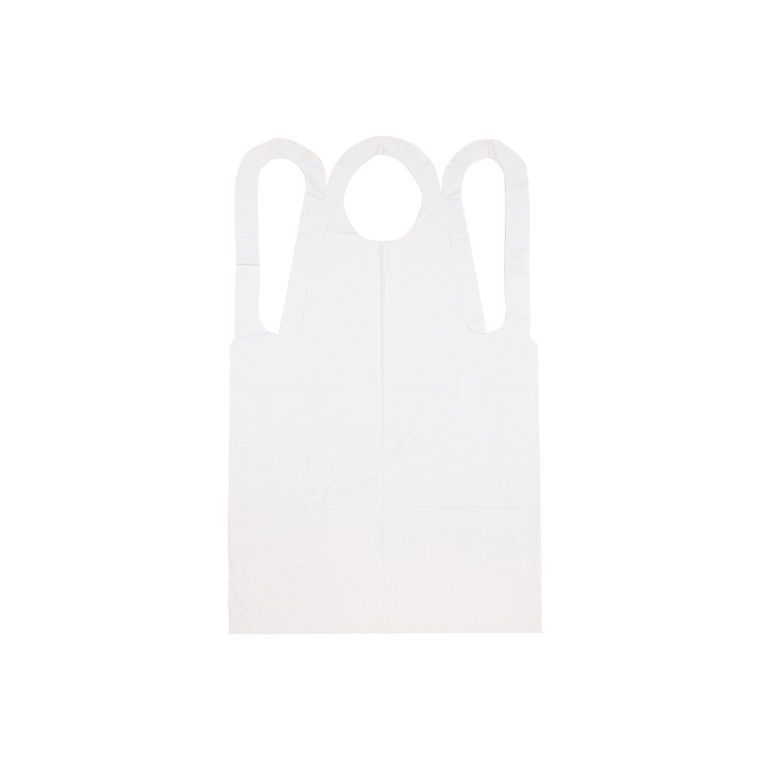 Apron Poly Embossed White 28 Inch X 46 Inch Ec