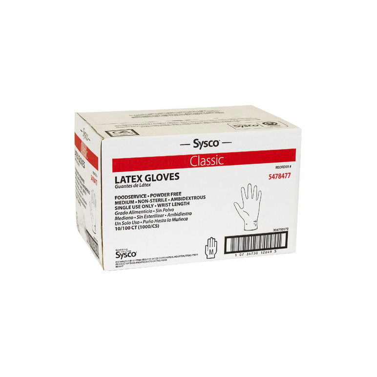 Glove Latex Foodservice Powder-free Medium