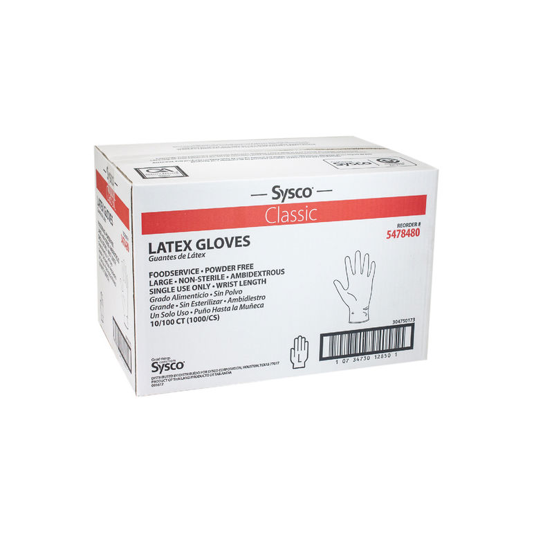 Glove Latex Foodservice Powder-free Large