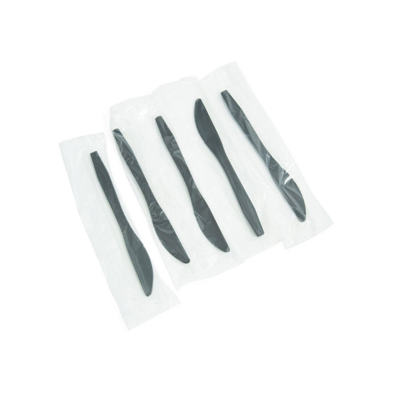 Knife Plastic Wrapped Black