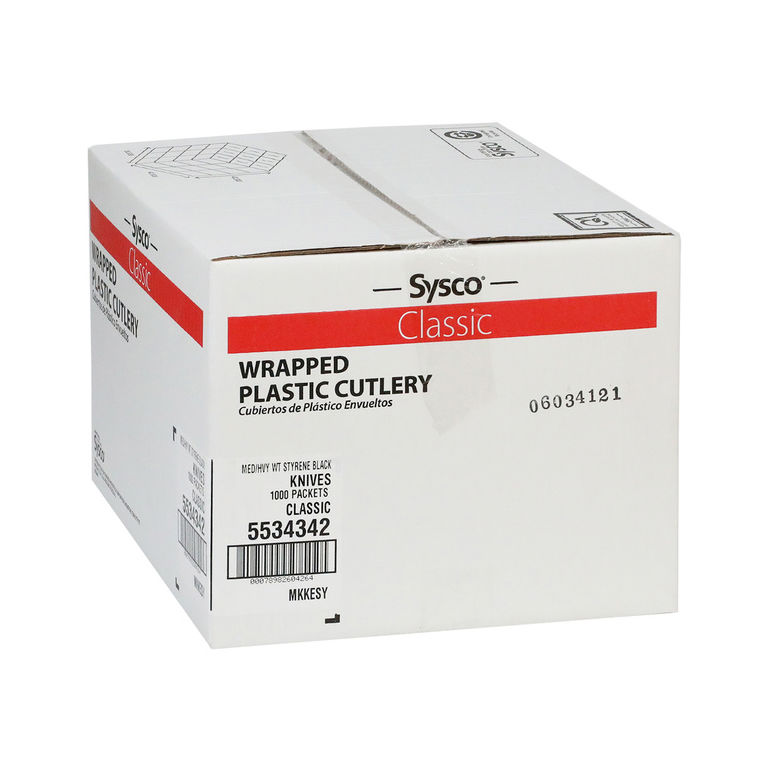 Knife Plastic Wrapped Black