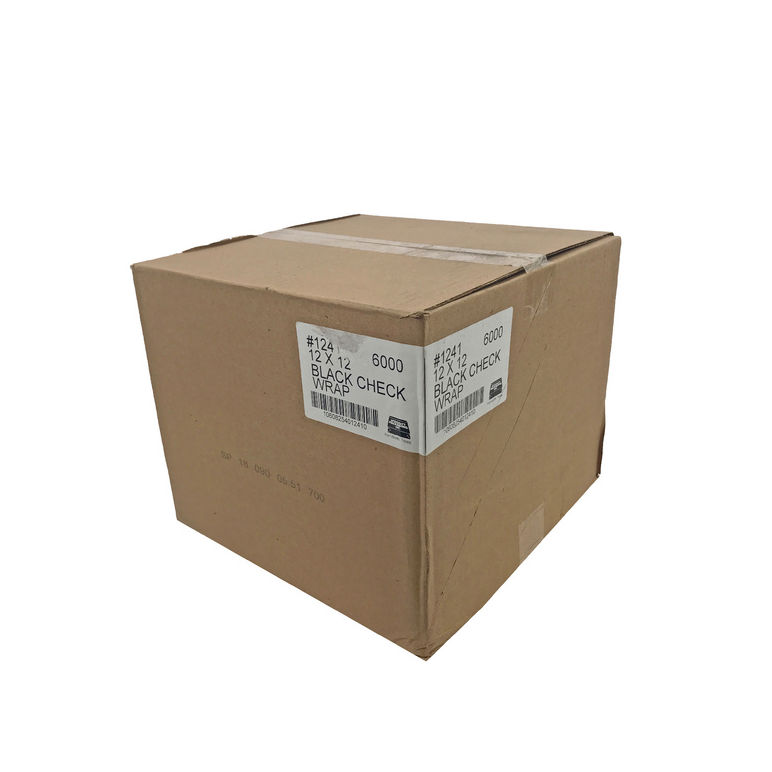 Wrap Paper Black Check 12 Inch X 12 Inch