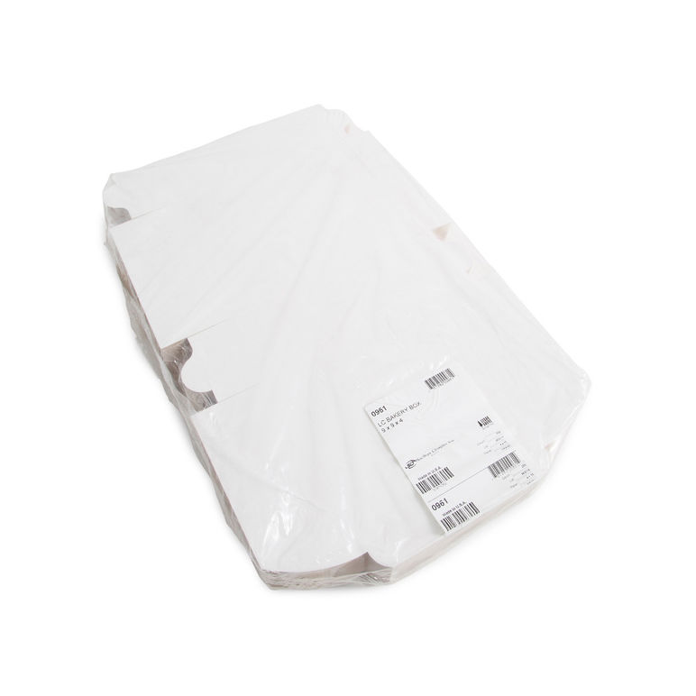 Box Bakery White 9 Inch X 9 Inch X 4 Inch